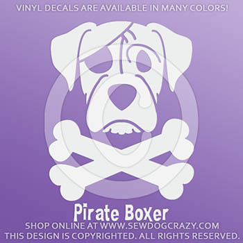 Pirate Boxer Vinyl Sticker