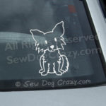 Longhaired Chihuahua Car Window Sticker