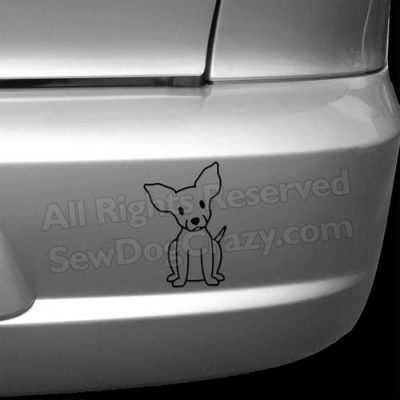 Cartoon Chihuahua Bumper Sticker