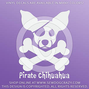 Pirate Chihuahua Decals