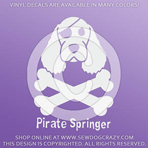 Pirate Springer Spaniel Decal