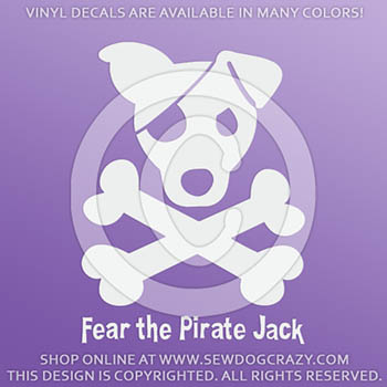 Pirate Jack Russell Vinyl Decal
