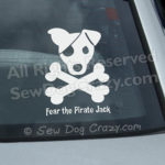Pirate Jack Russell Car Sticker