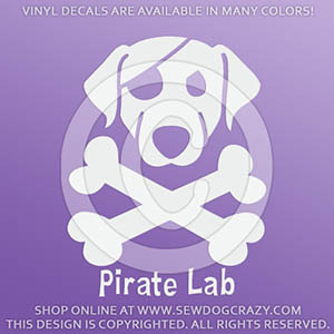 Labrador Pirate Vinyl Stickers