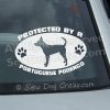 Protected bv a Portuguese Podengo Car Window Sticker
