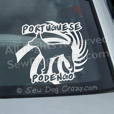 Cool Smooth Portuguese Podengo Window Stickers