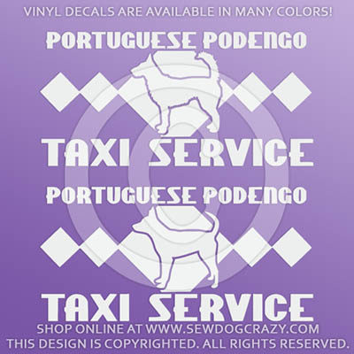 Portuguese Podengo Tax Car Stickers