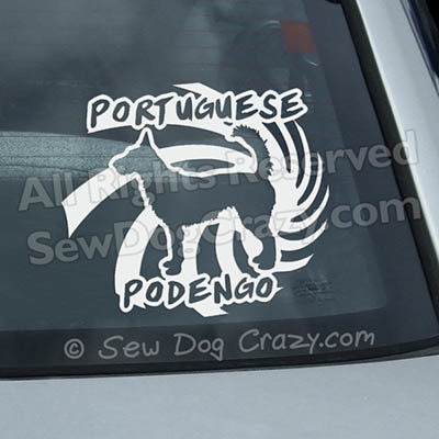 Cool Wire Portuguese Podengo Window Stickers