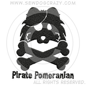 Embroidered Pirate Pomeranian Shirts