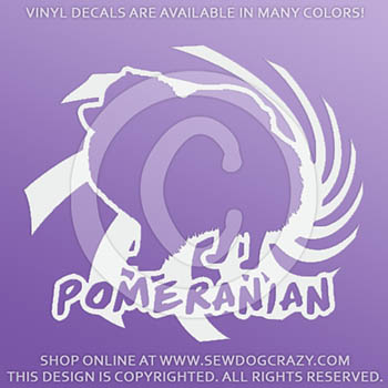 Cool Pomeranian Vinyl Stickers