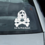 Pirate Basset Hound Decals