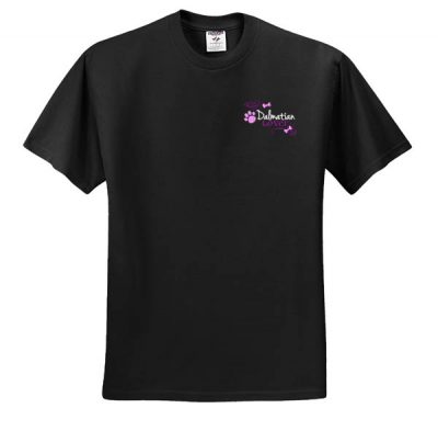 Pretty Purple Dalmatian Embroidered T-Shirt