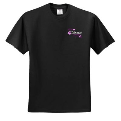 Pretty Purple Dalmatian Embroidered T-Shirt
