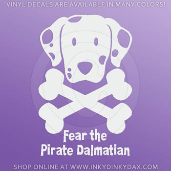 Pirate Dalmatian Car Stickers