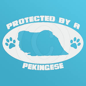 Protected by a Pekingese Decal