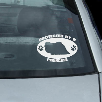 Protected by a Pekingese Decals