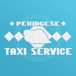 Pekingese Taxi Decal