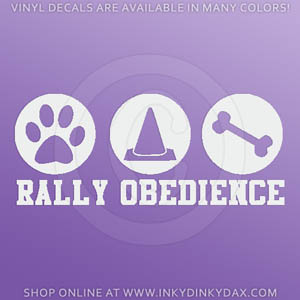 Rally Obedience Car Stickers