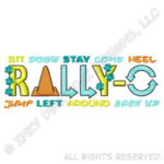 Colorful Rally Obedience Embroidery