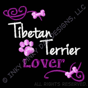 Pretty Tibetan Terrier Embroidered Apparel