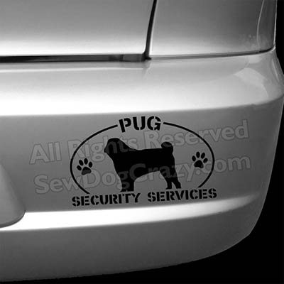 Pug Security Bumper Sticker