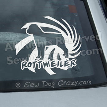 Spiral Rottweiler Sticker
