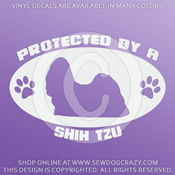 Vinyl Protected by a Shih Tzu Stickers