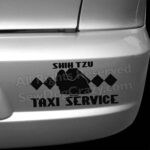 Shih Tzu Taxi Car Stickers