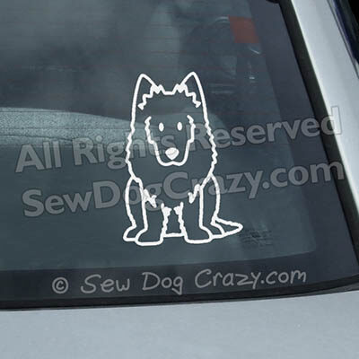 Cartoon Belgian Sheepdog Car Window Stickers