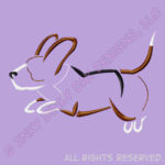 Jumping Basset Hound Embroidered Gifts