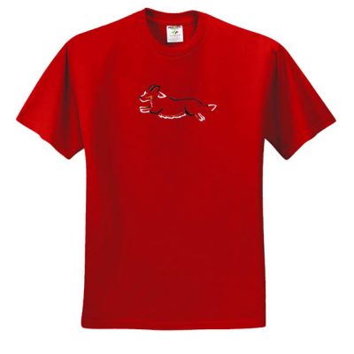 Jumping Cardigan Welsh Corgi T-Shirt