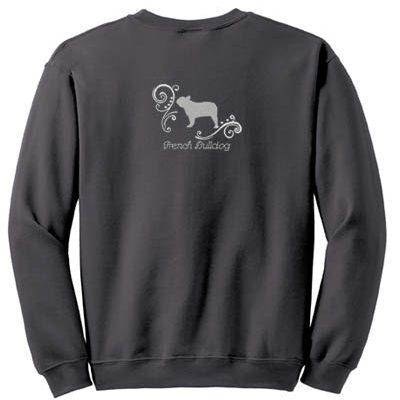 Rhinestones Embroidered French Bulldog Sweatshirt