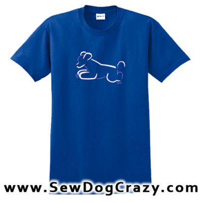 Embroidered Jumping Poodle Tshirt