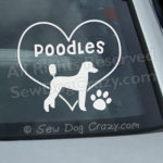 Love Poodle Car Window Sticker