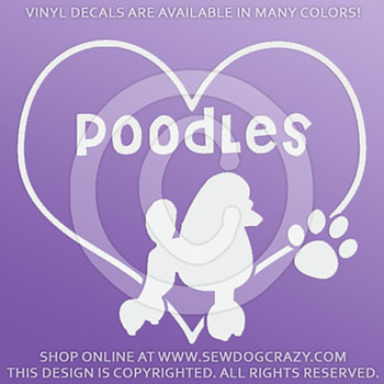 Love Poodles Car Decals