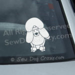 Show Coat Poodle Window Sticker
