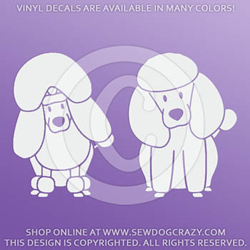 Cartoon Poodle Car Sticker