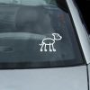Greyhound Stick Figure Family Decal