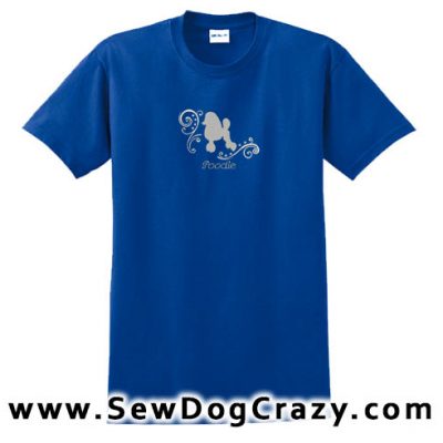 Beautiful Embroidered Poodle TShirt