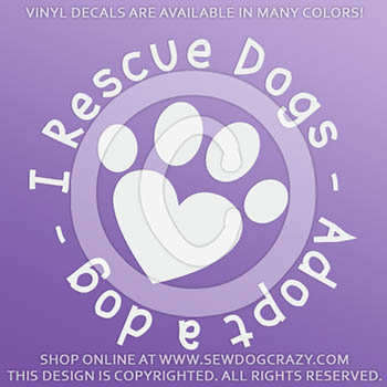 I Rescue Dogs Car Decal