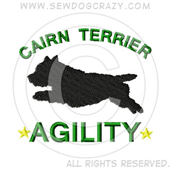 Embroidered Cairn Terrier Agility Gifts & Shirts