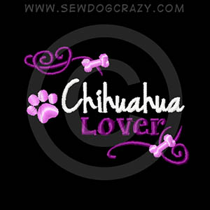 Pretty Chihuahua Embroidered Shirts