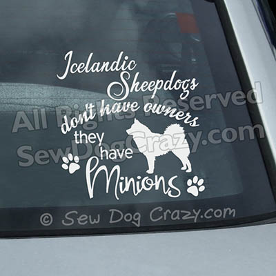 Funny Icelandic Sheepdog Car Window Stickers