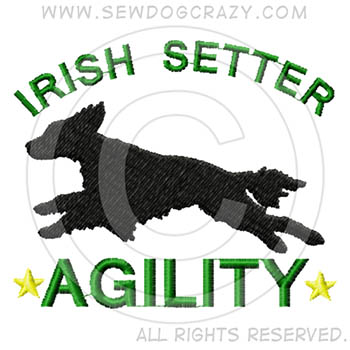 Embroidered Irish Setter Agility Shirts