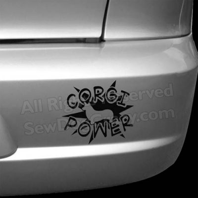 Corgi Power Car Sticker