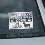 Corgi On Board Car Window Sticker