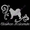 Rhinestone Embroidered Malamute Apparel