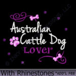 Australian Cattle Dog Rhinestones Embroidery