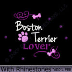 Rhinestones Boston Terrier Apparel