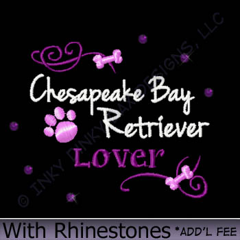 Rhinestonse Chesapeake Bay Retriever Embroidery